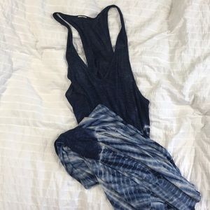 Blue tie dye free people maxi dress